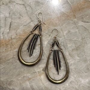 Silpada K&R Collection Style Stallion Elegant Gold and Black Dangle Earrings